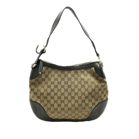 07 Pre Owned Authentic GUCCI GG Charlotte Canvas Shoulder Hobo Bag 211810.497717 - Picture 4 of 12